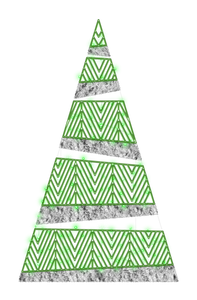 e-deco 2D Green Tree - 6.5ft