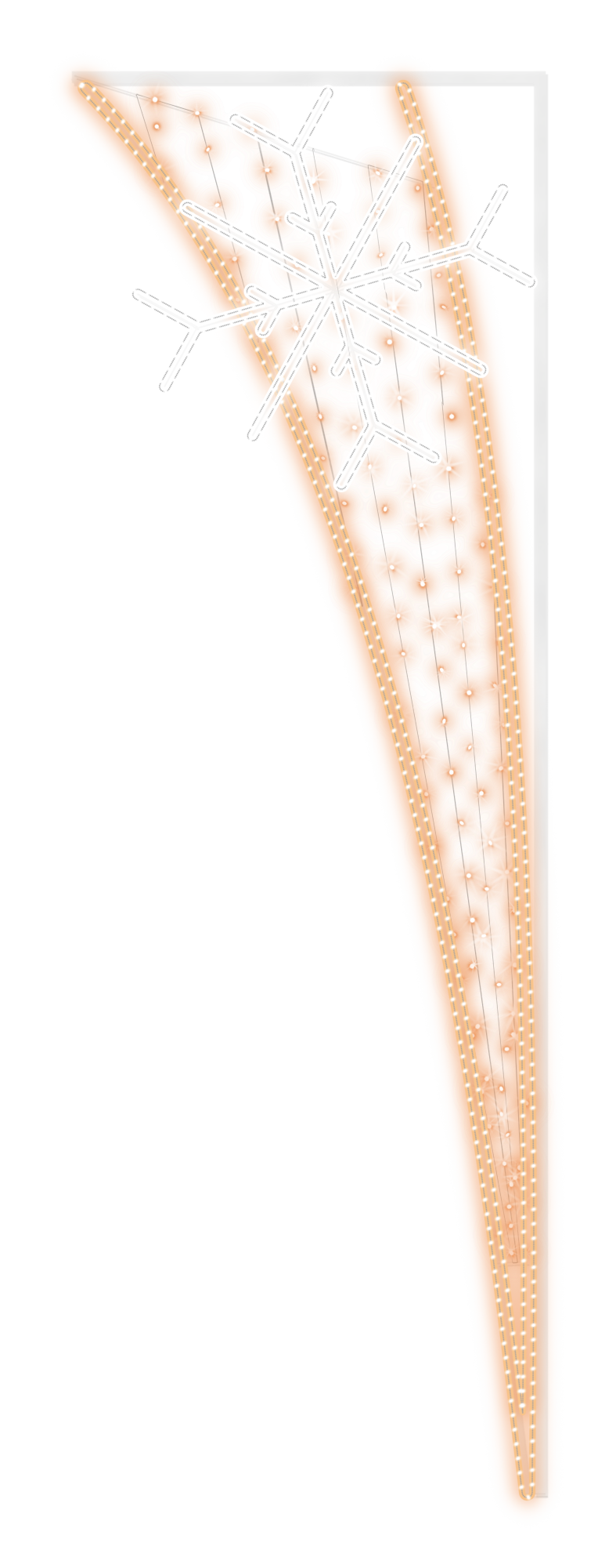 Snowflake Pole Decor for commercial spaces