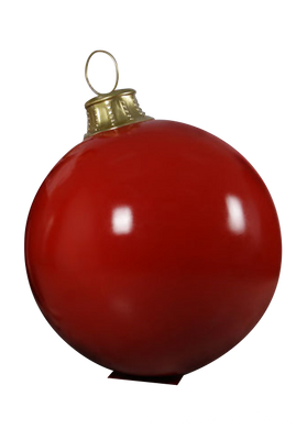 Red Christmas Ball with Stand