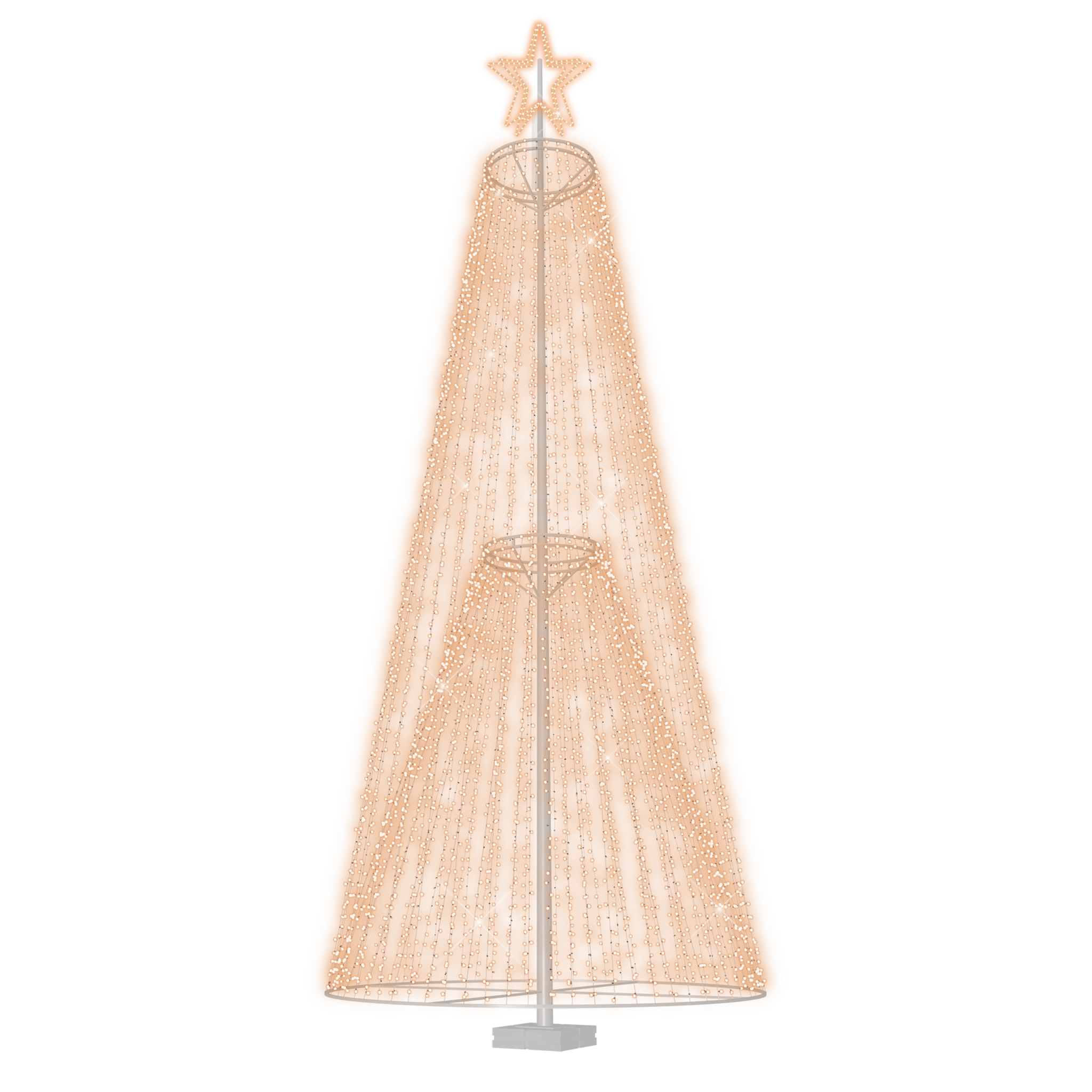 Double Cone Tree (warm white) - 32ft