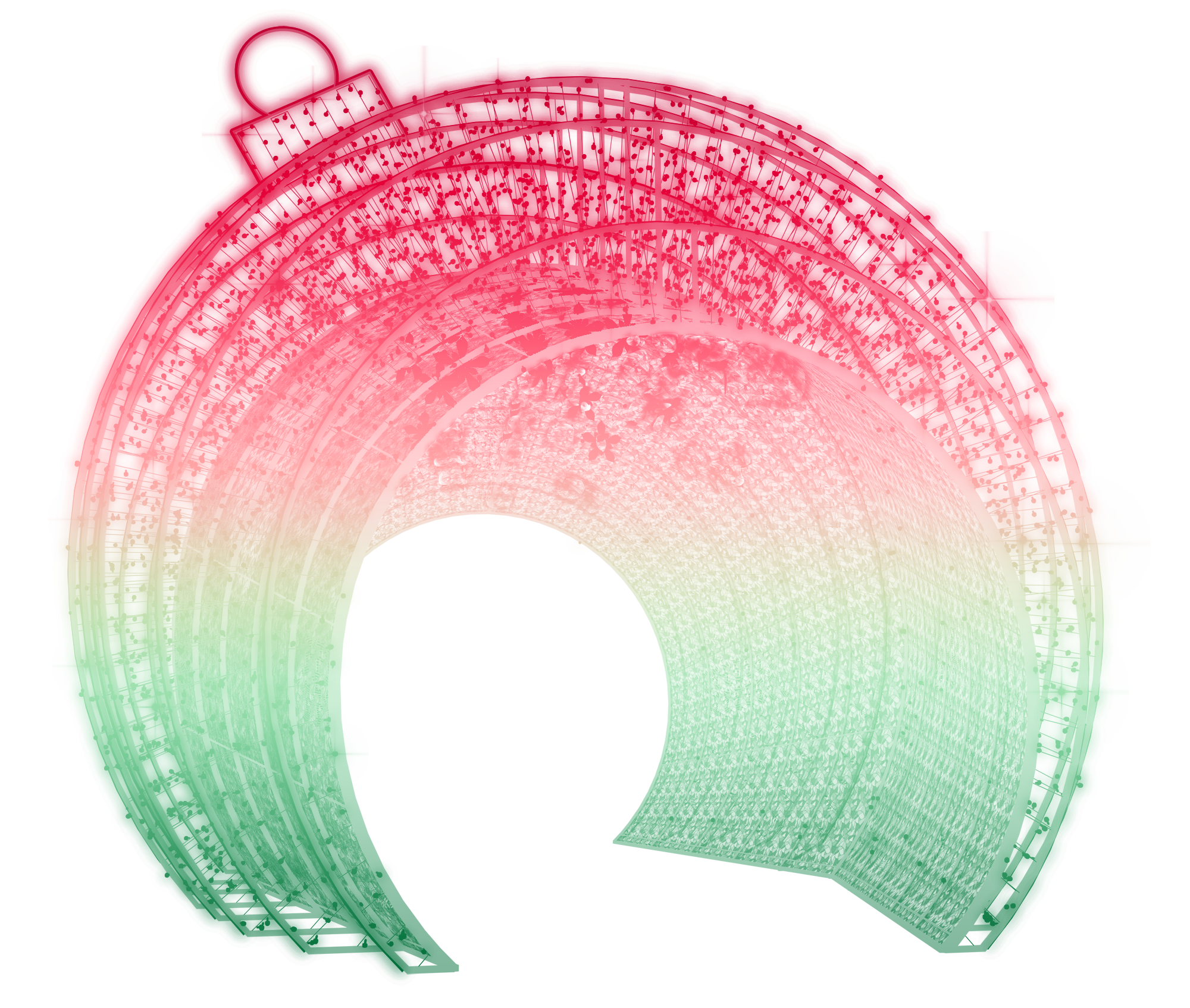 Color changing walk thru ornament