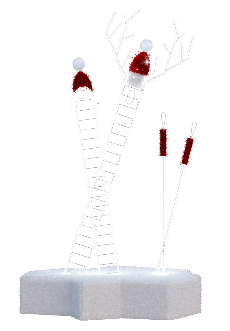 Ski Set lighted display