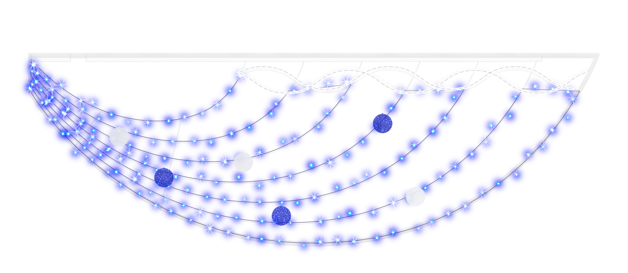 2 Amaya Wave Suspension Lighted