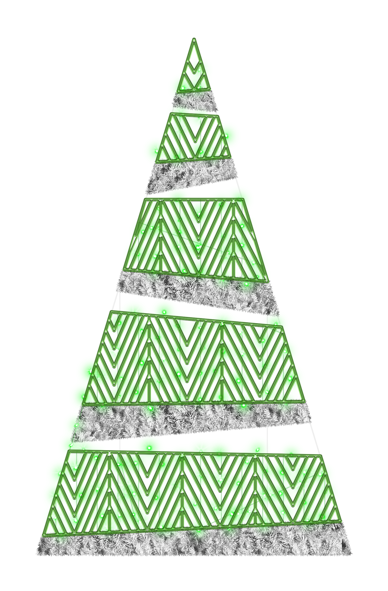e-deco 2D Green Tree - 6.5ft