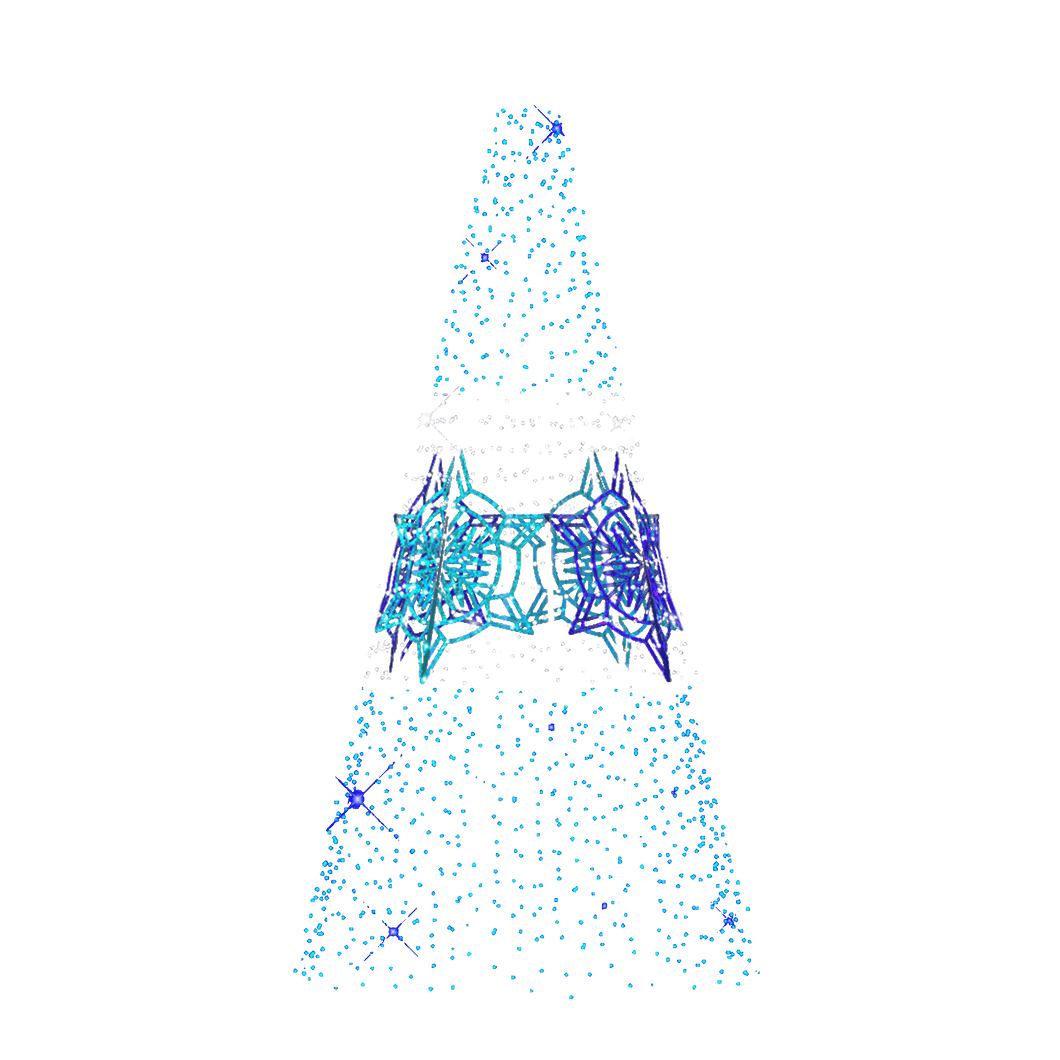 Snowflake Tree in Pure/Blue - 9.84ft