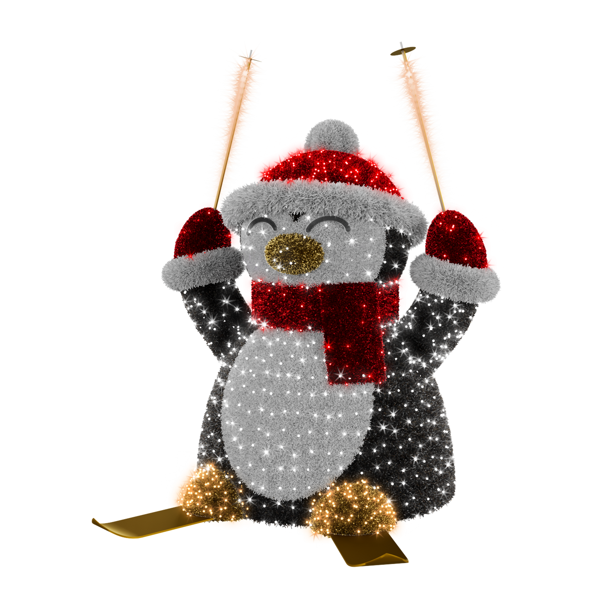 3D skiing Penguin large commercial display