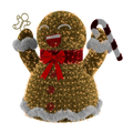 3D Gingerbread Girl with Candy Cane