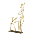 Large Modern Gold Deer Decoration for commercial spaces