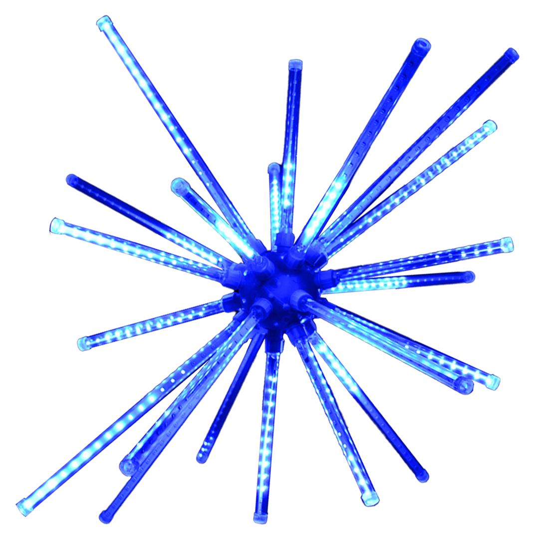 40 inch lighted meteor burst in blue