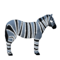 3D large lighted zebra display for zoos