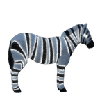 3D large lighted zebra display for zoos