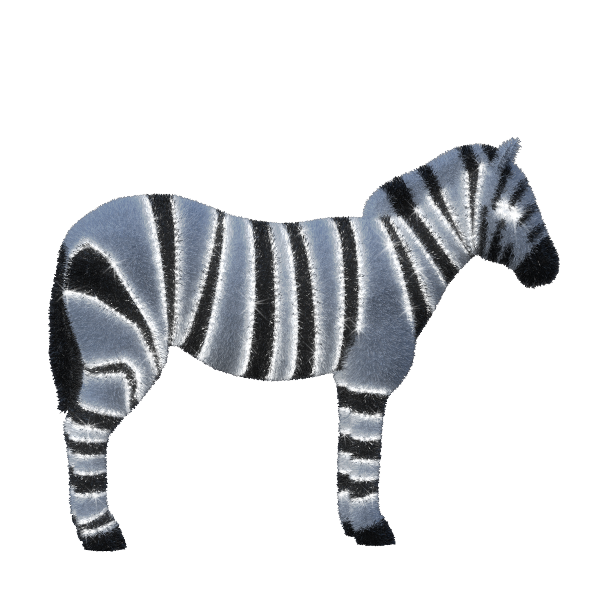 3D large lighted zebra display for zoos