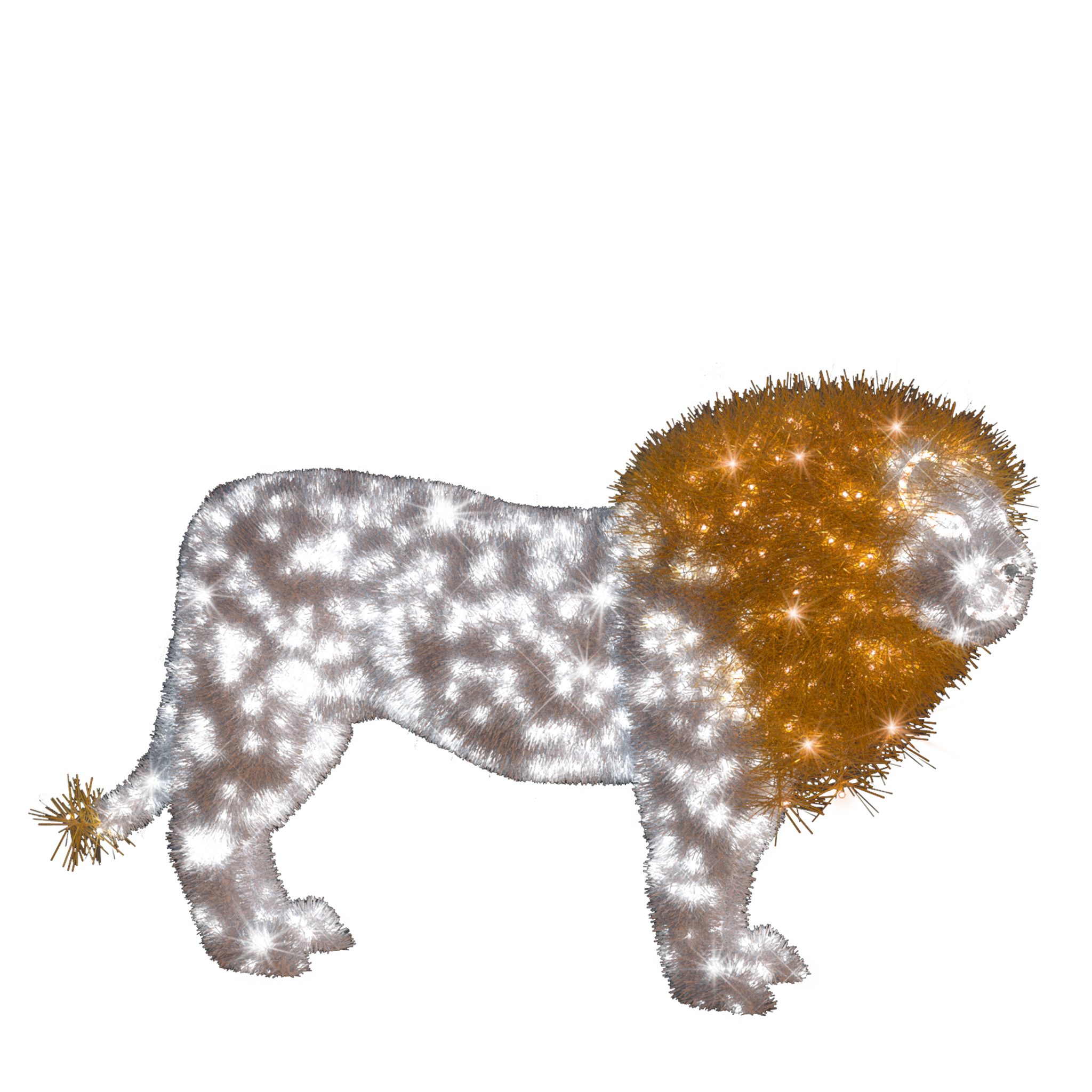 large illuminated lion sculpture for zoos