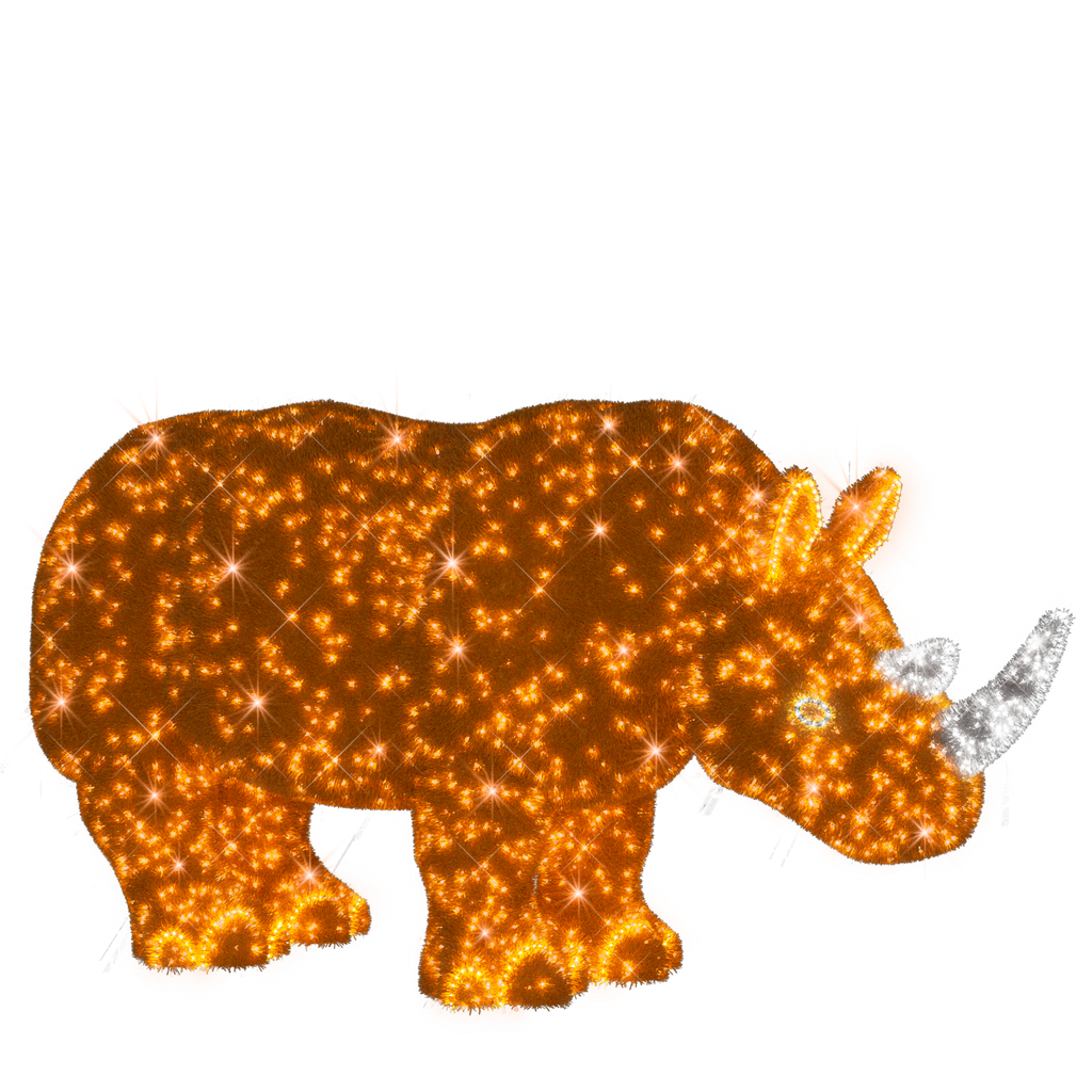 3D illuminated rhino