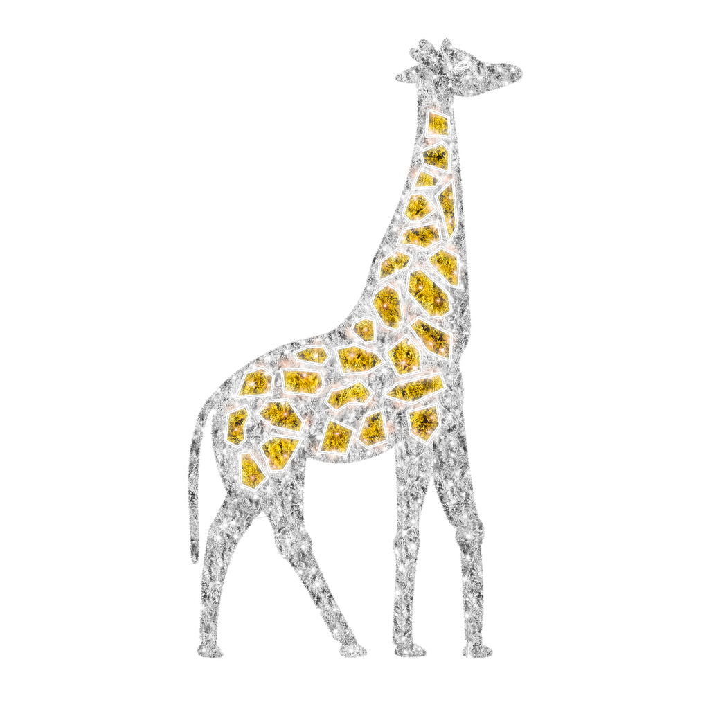Large pre-lit giraffe decoration for zoos