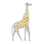 Large pre-lit giraffe decoration for zoos