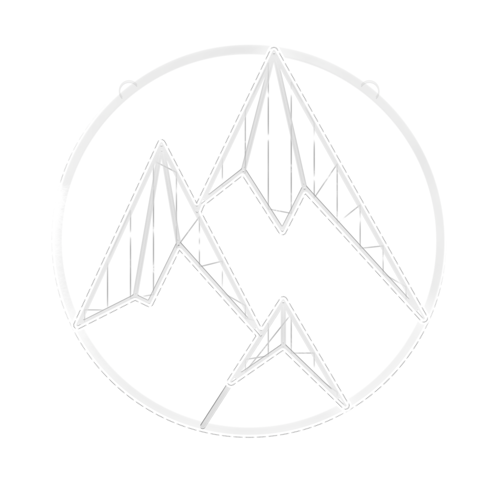 Ski Mountain Suspension lighted decoration