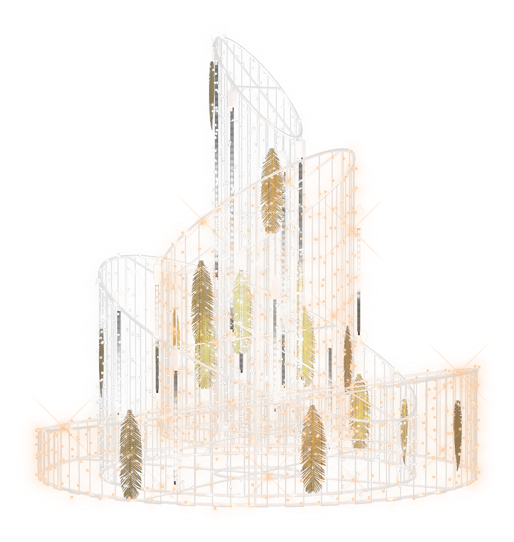 chandelier lighted display for an elegant holiday