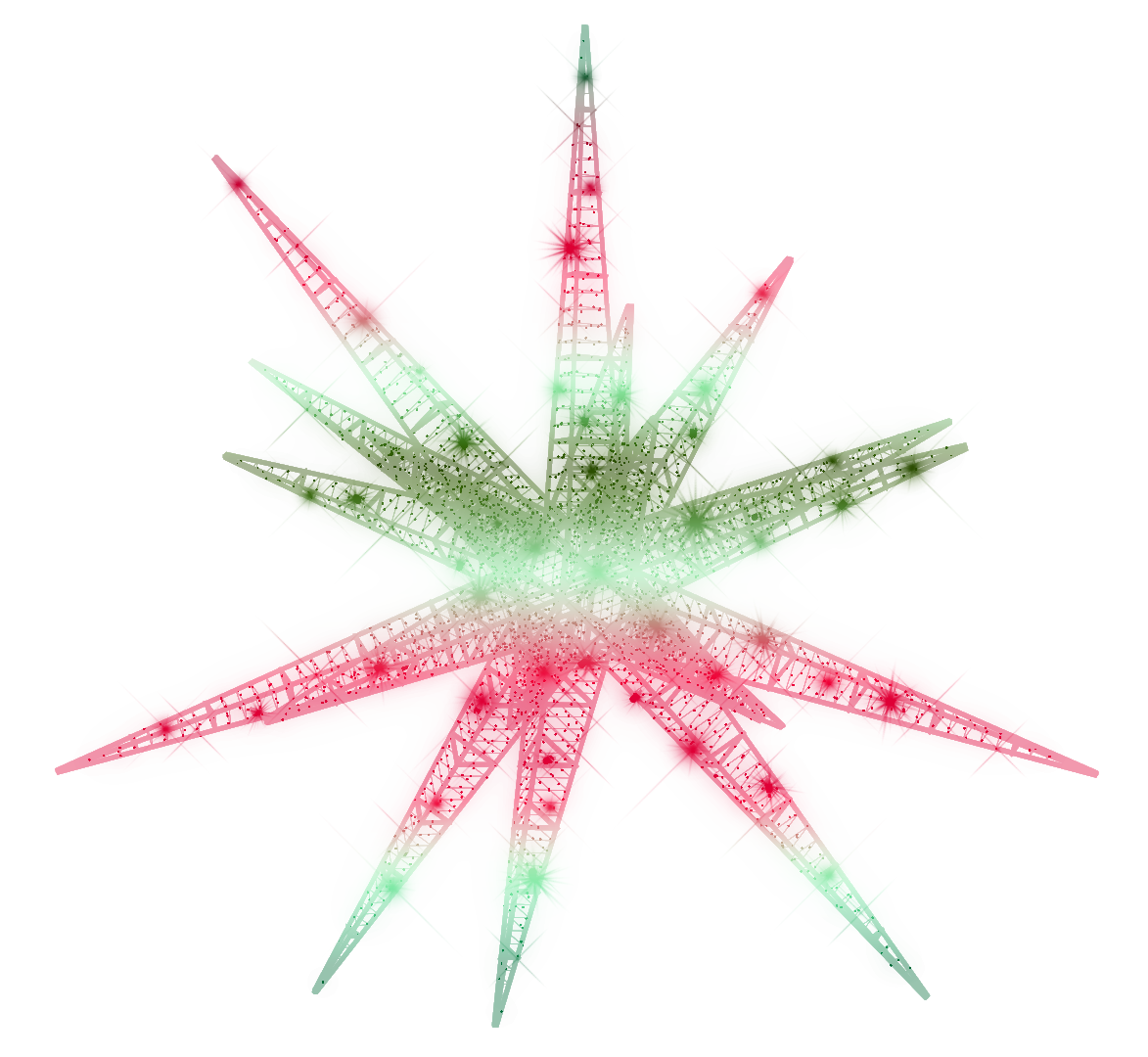 Twinkly Pro lights up this large starburst