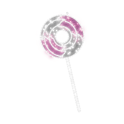 2D Pink Lollipop Light Display