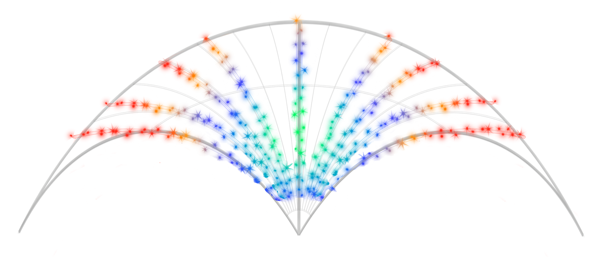 Arch Millesime Crossing Infinity with Color Changing Lights