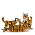 playful pre-lit tiger cub sculptures for zoo displays