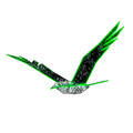 large green lighted bird display suspension for zoological gardens