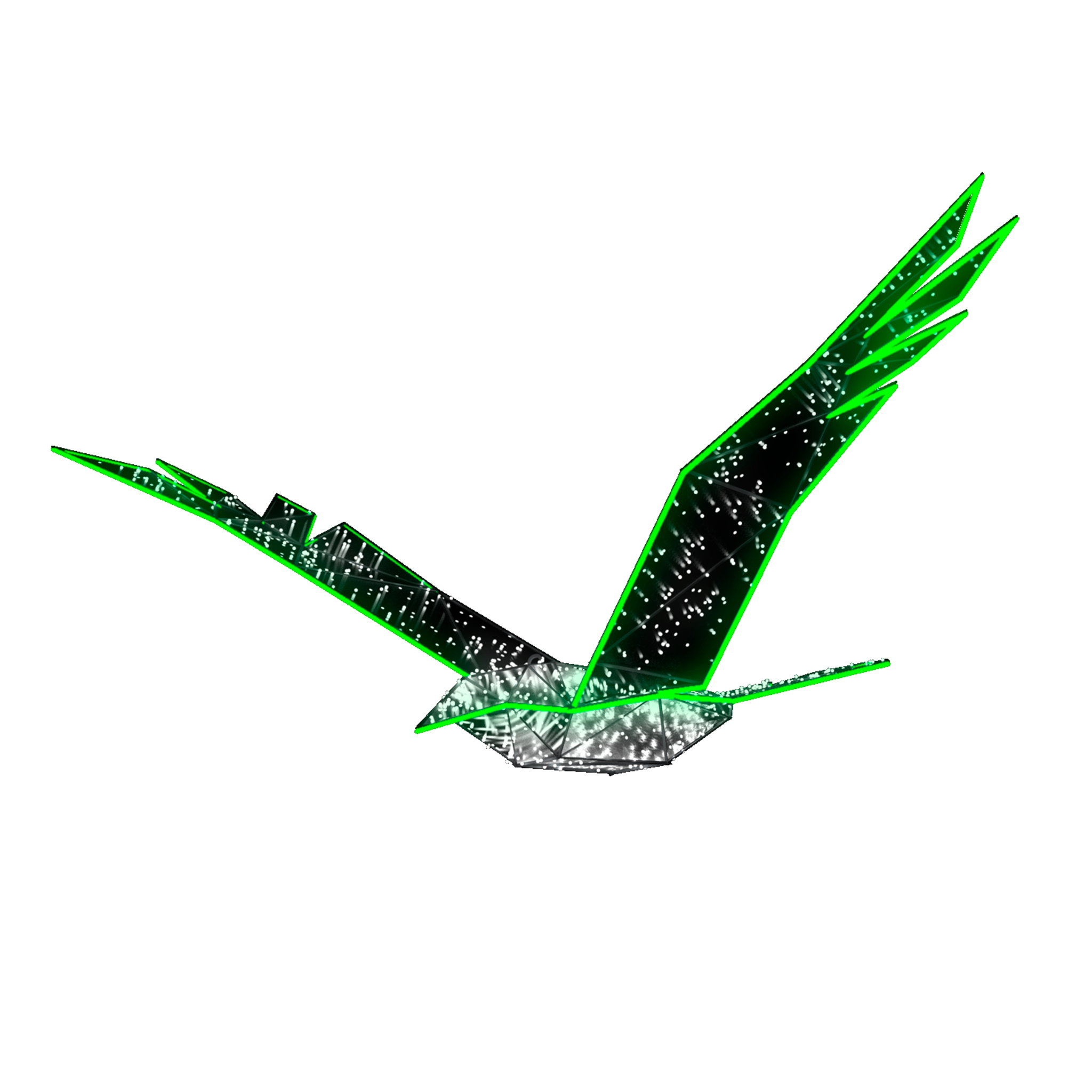 large green lighted bird display suspension for zoological gardens