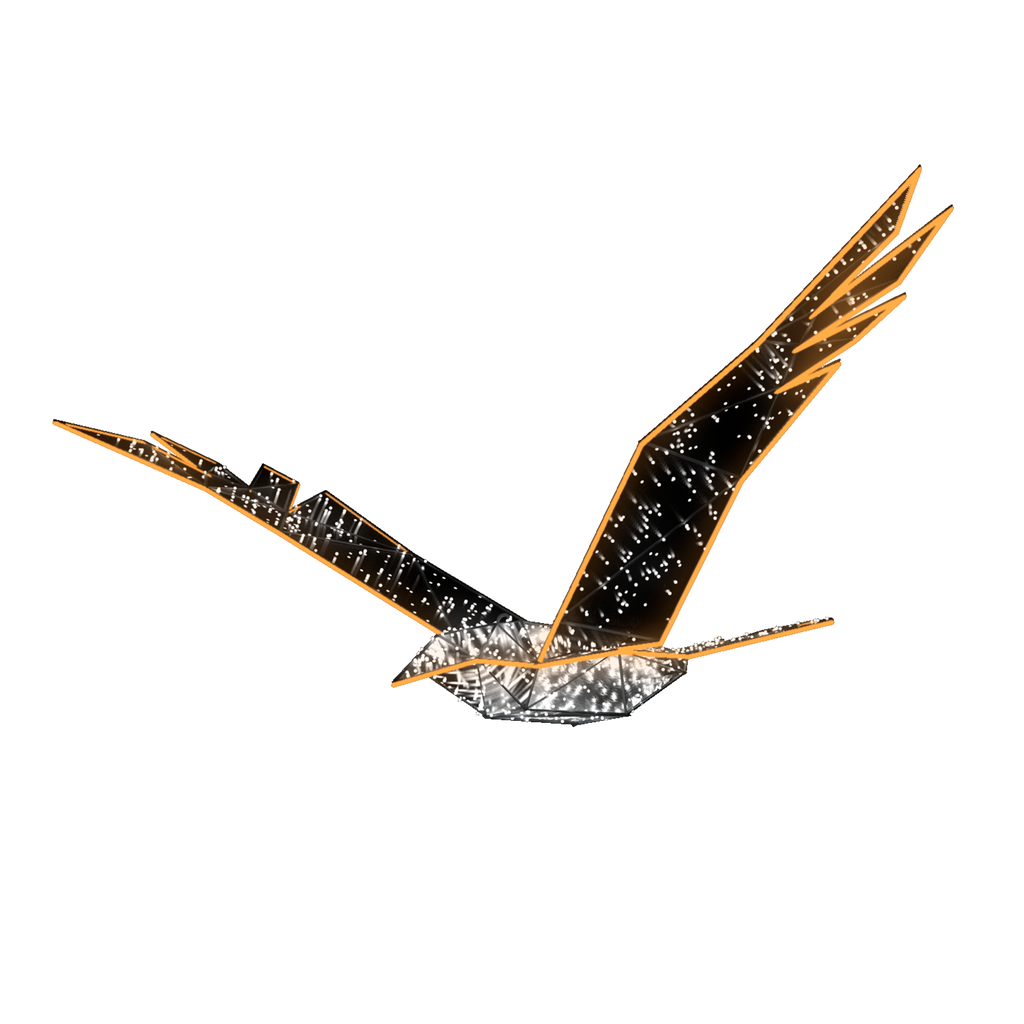 large, illuminated bird display for zoos