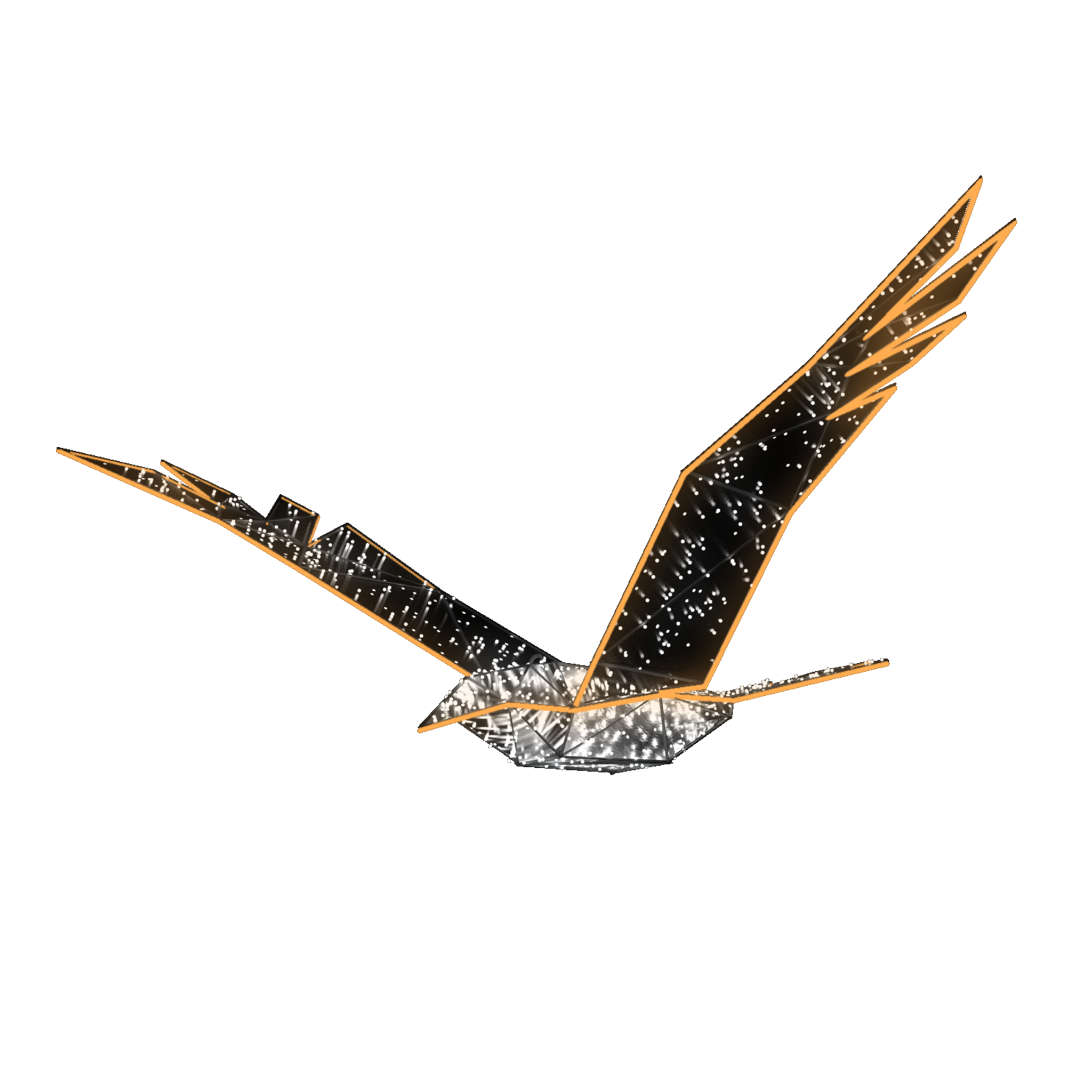 large, illuminated bird display for zoos
