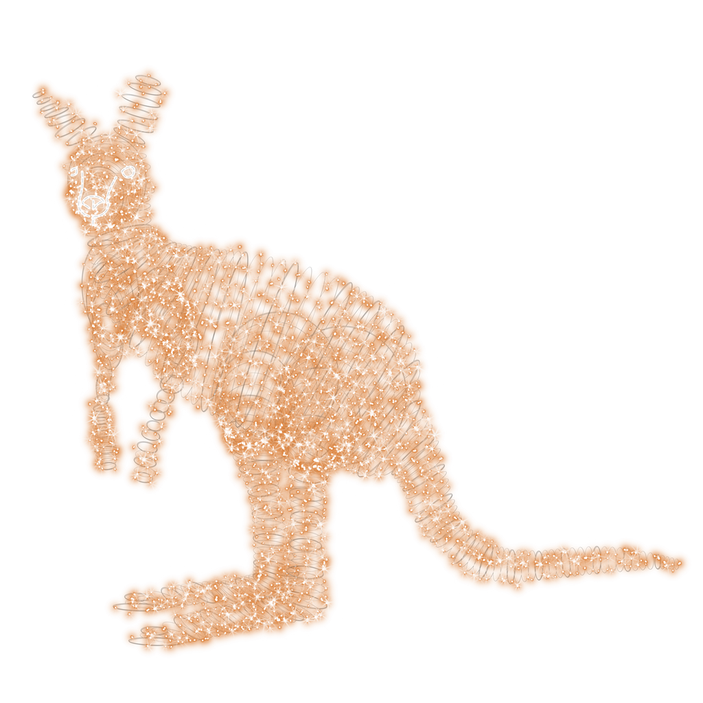3D Kangaroo lighted decoration for zoos