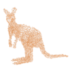 3D Kangaroo lighted decoration for zoos
