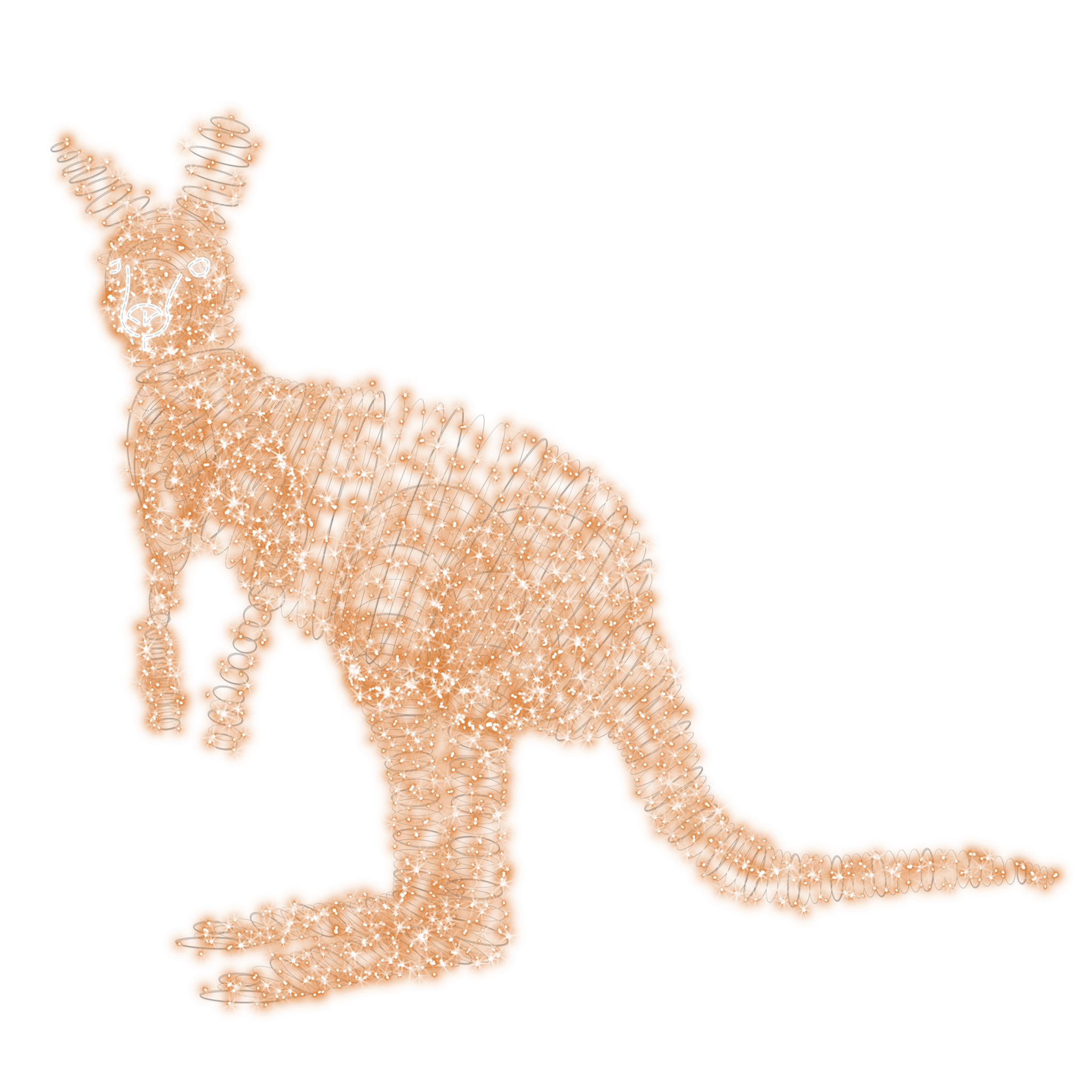 3D Kangaroo lighted decoration for zoos