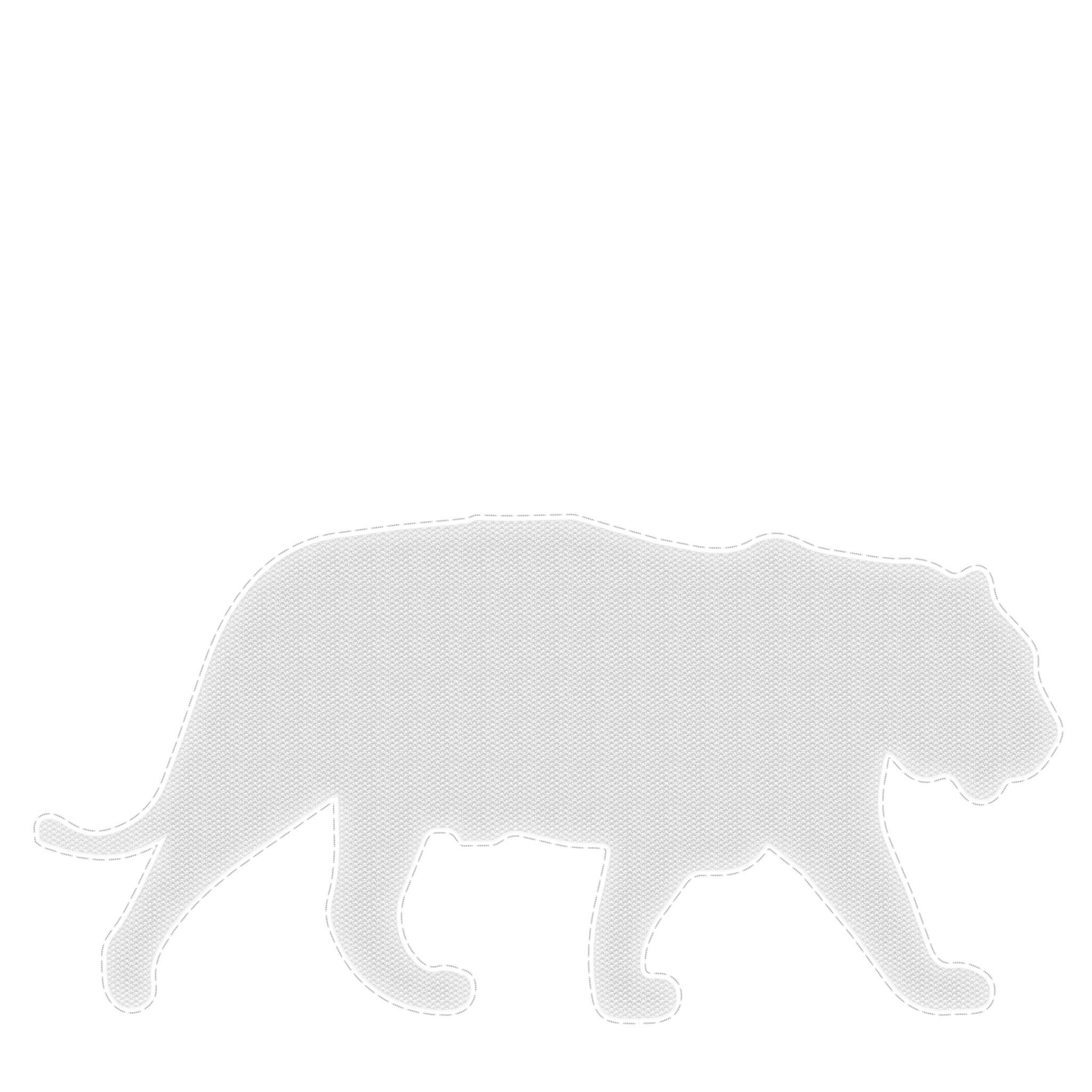 2D pre-lit tiger decoration
