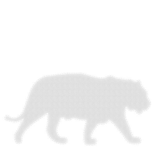 2D pre-lit tiger decoration