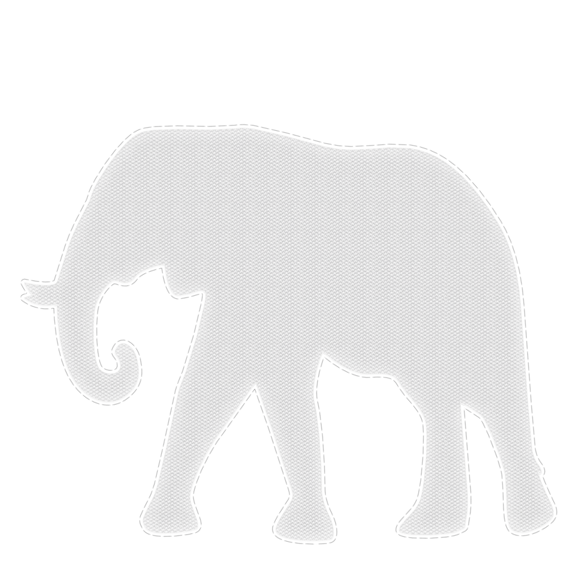 2D pre-lit elephant decoration for zoos