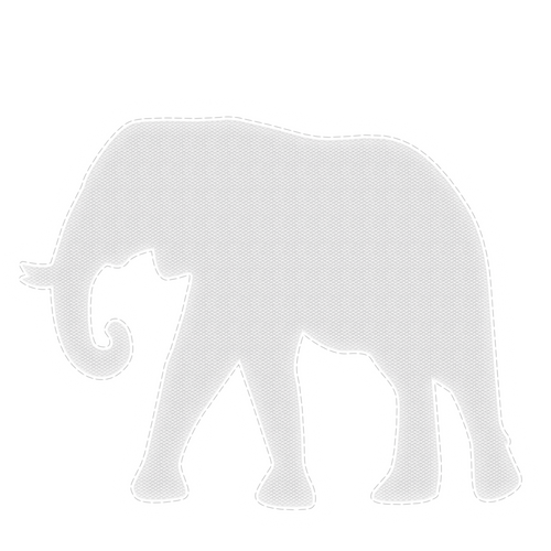 2D pre-lit elephant decoration for zoos