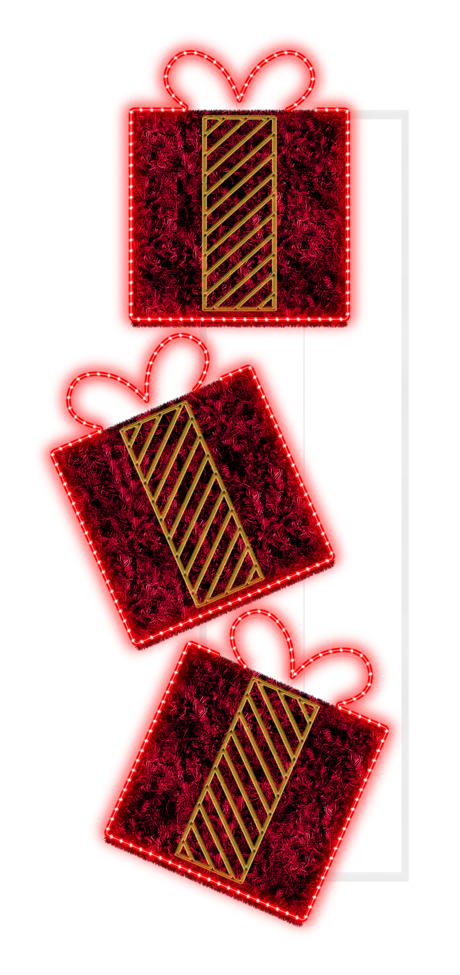 Three Giftbox Pole Decoration for Christmas