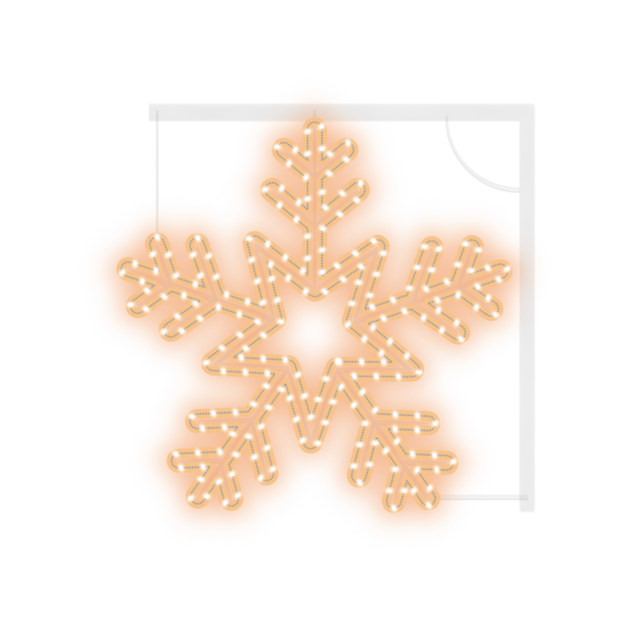 Warm White Snowflake Pole Decor