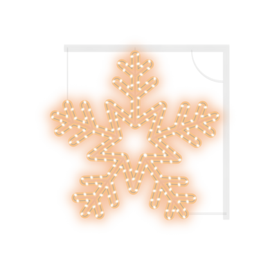Warm White Snowflake Pole Decor