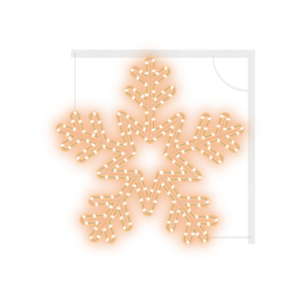 Warm White Snowflake Pole Decor