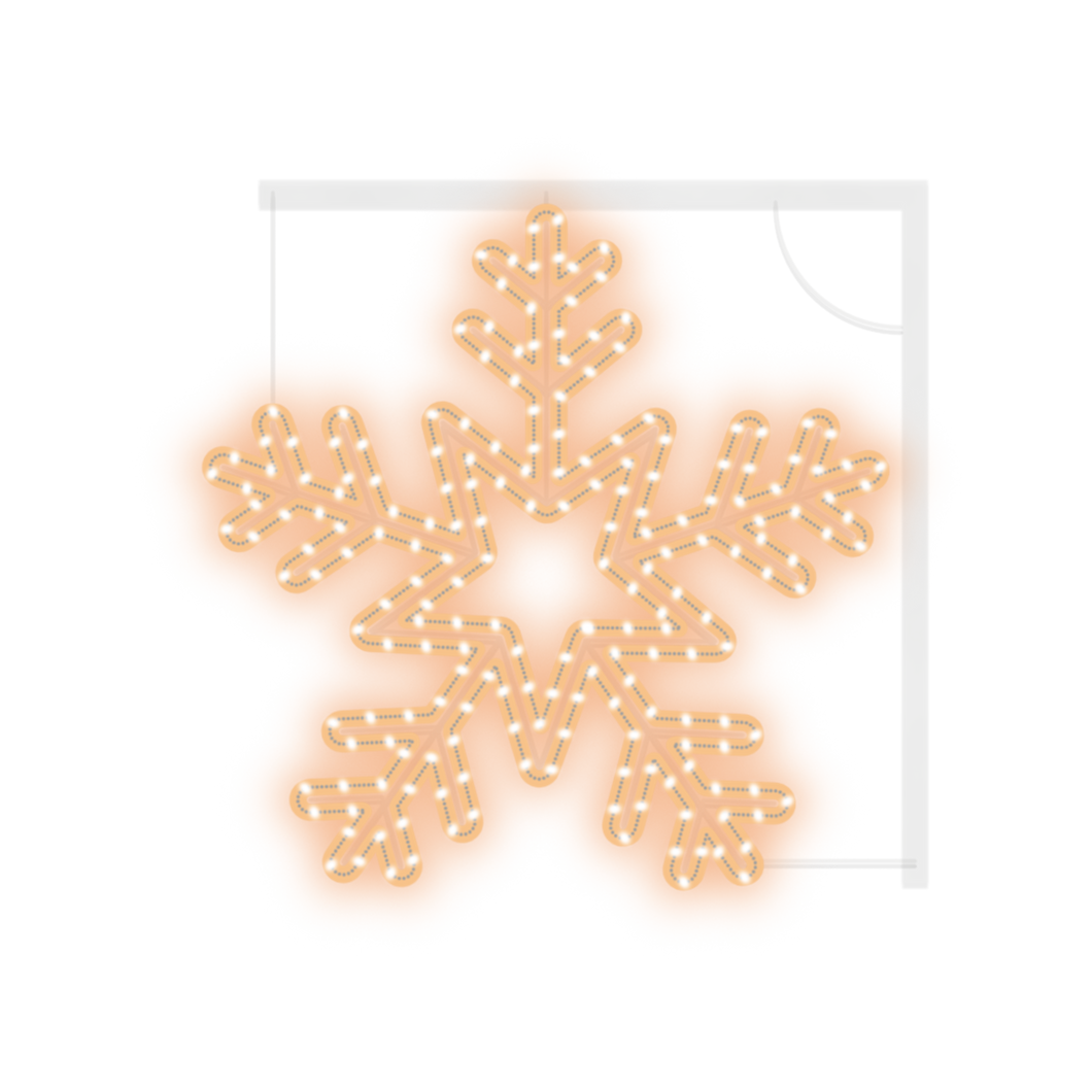 Warm White Snowflake Pole Decor
