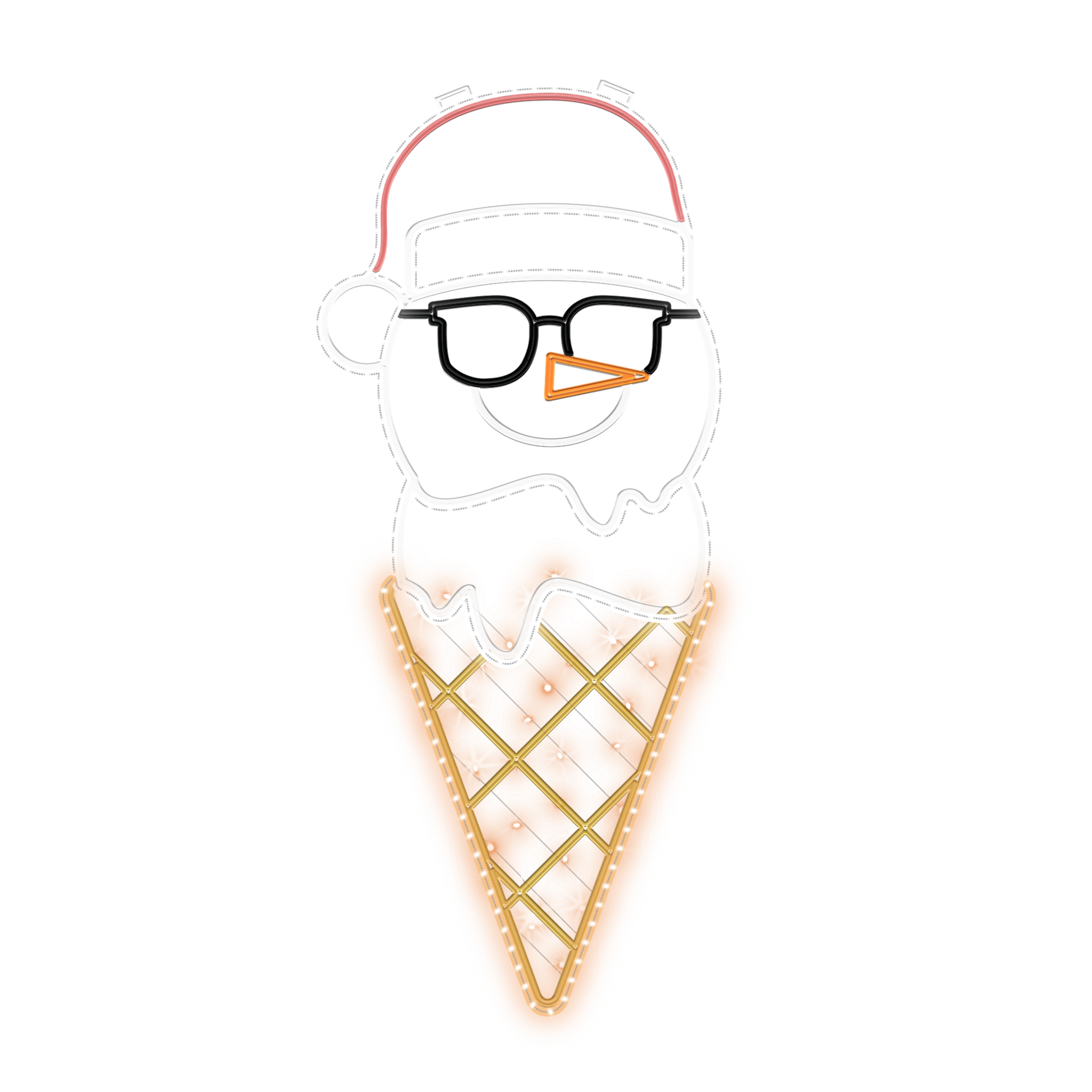 2D Ice Cream Snowman