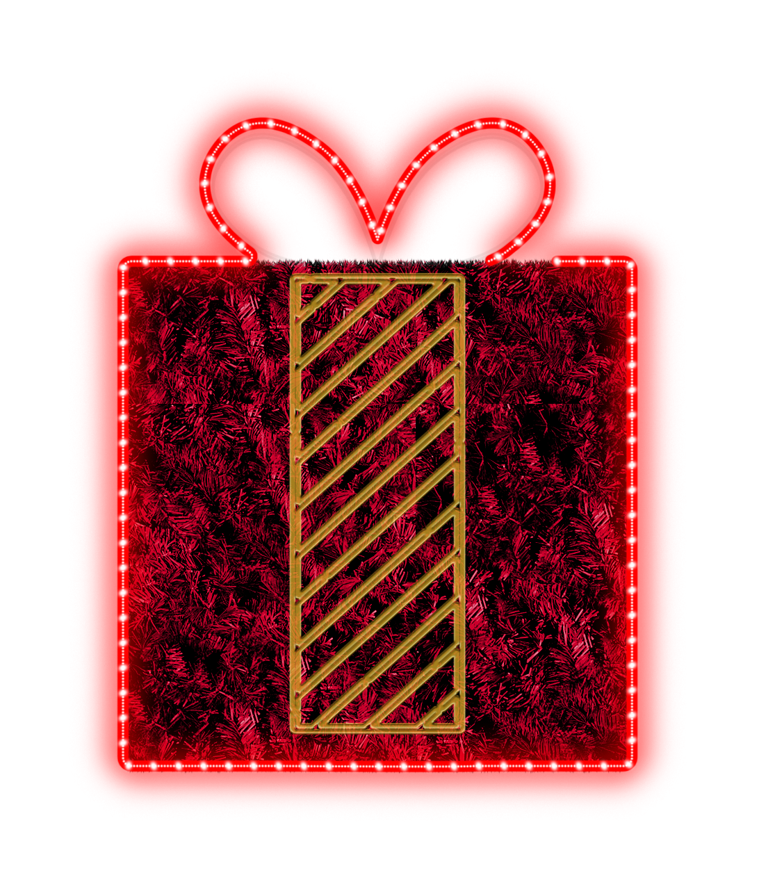 2D Red Giftbox Display