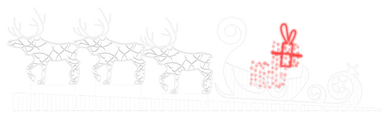 Large 2D Reindeer and Sleigh display