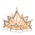 Gold Snowflake Half Burst lighted decoration