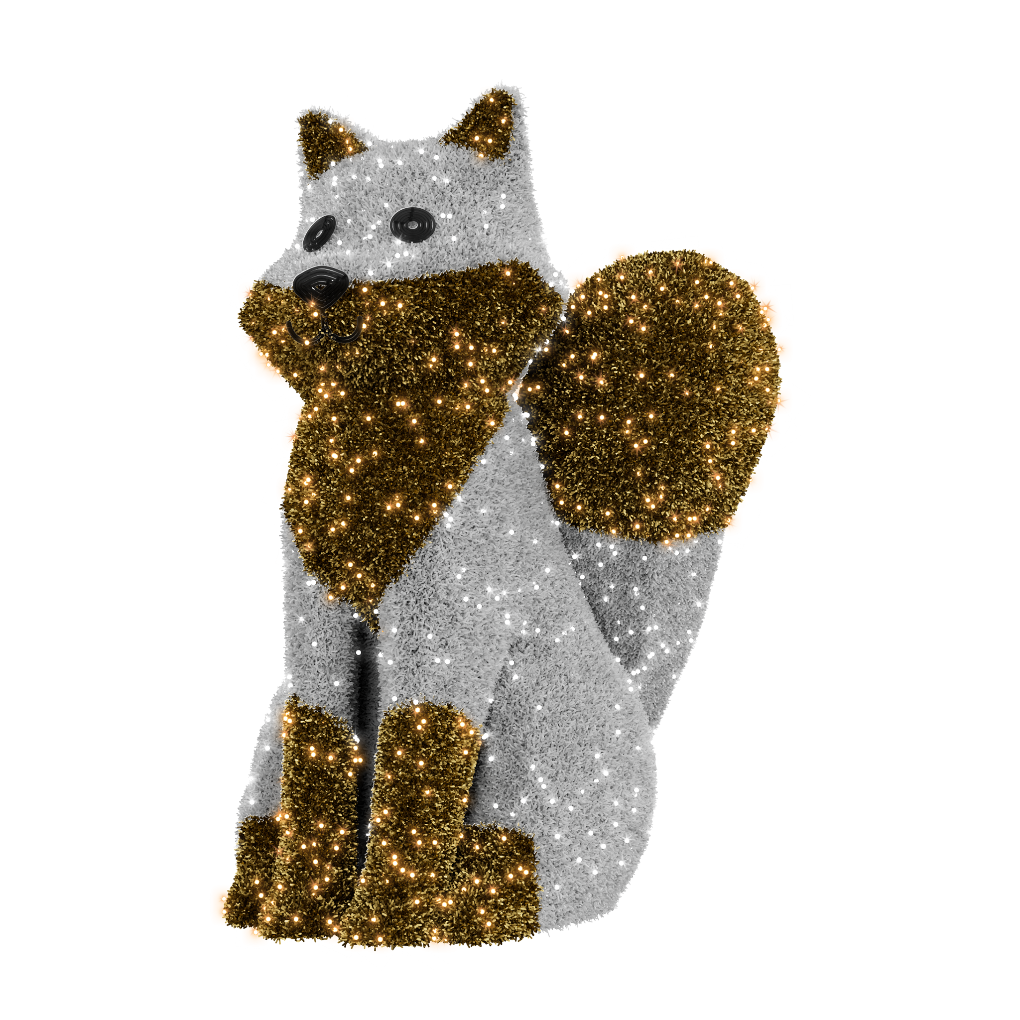 Decorative frozen fox light display