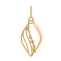 lighted gold ornament suspension