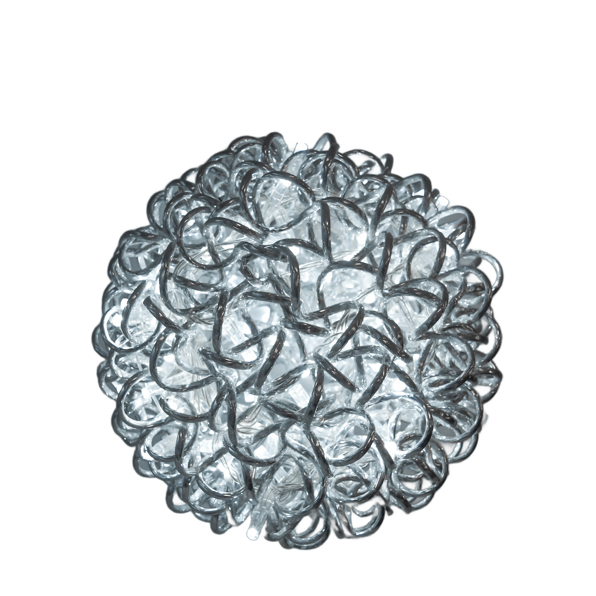 Pure/Silver 
swirl Tree Ball lighted spher suspension