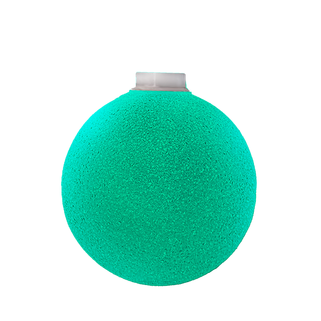 Green orb lighted suspension